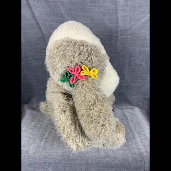 Vintage 1979 GUND Dimples Puppy Dog Ear Flowers Plush Stuffed Animal Toy 12" - Picture 6 of 10